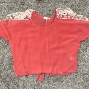 Umgee USA blouse lace bell sleeve M